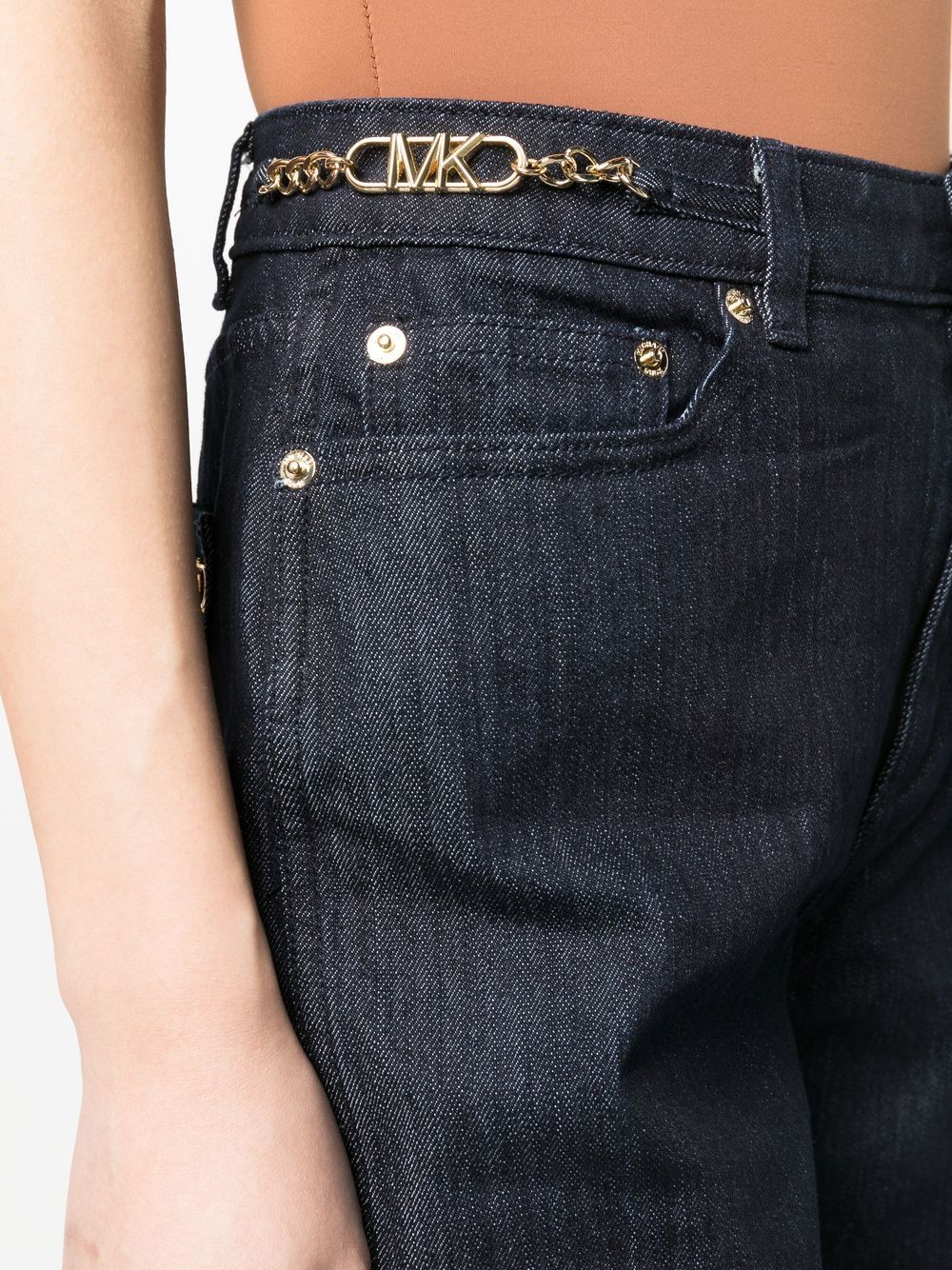 Cropped denim jeans