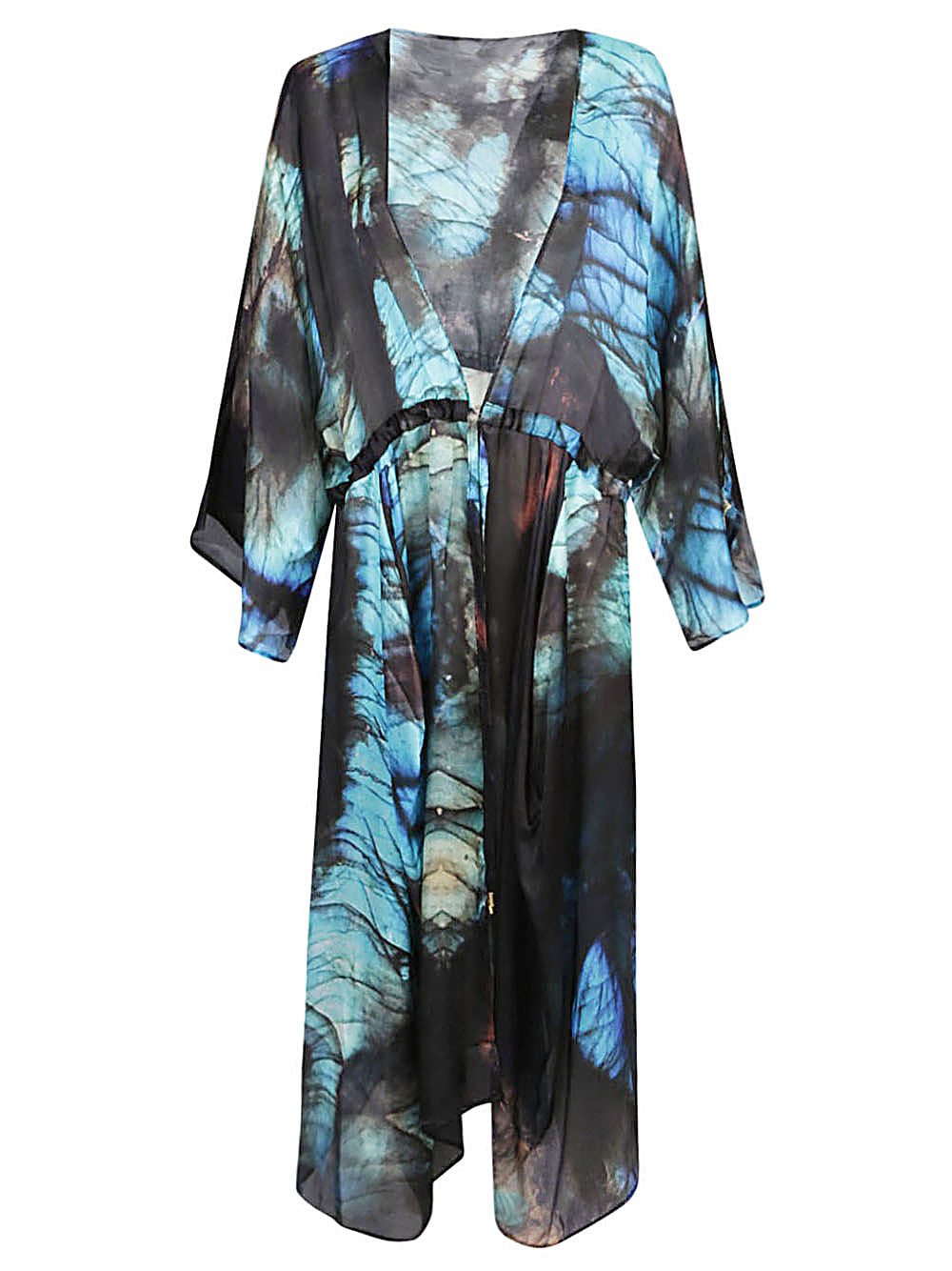 Silk beach cover-up kimono