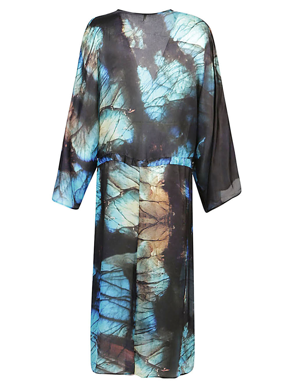 Silk beach cover-up kimono