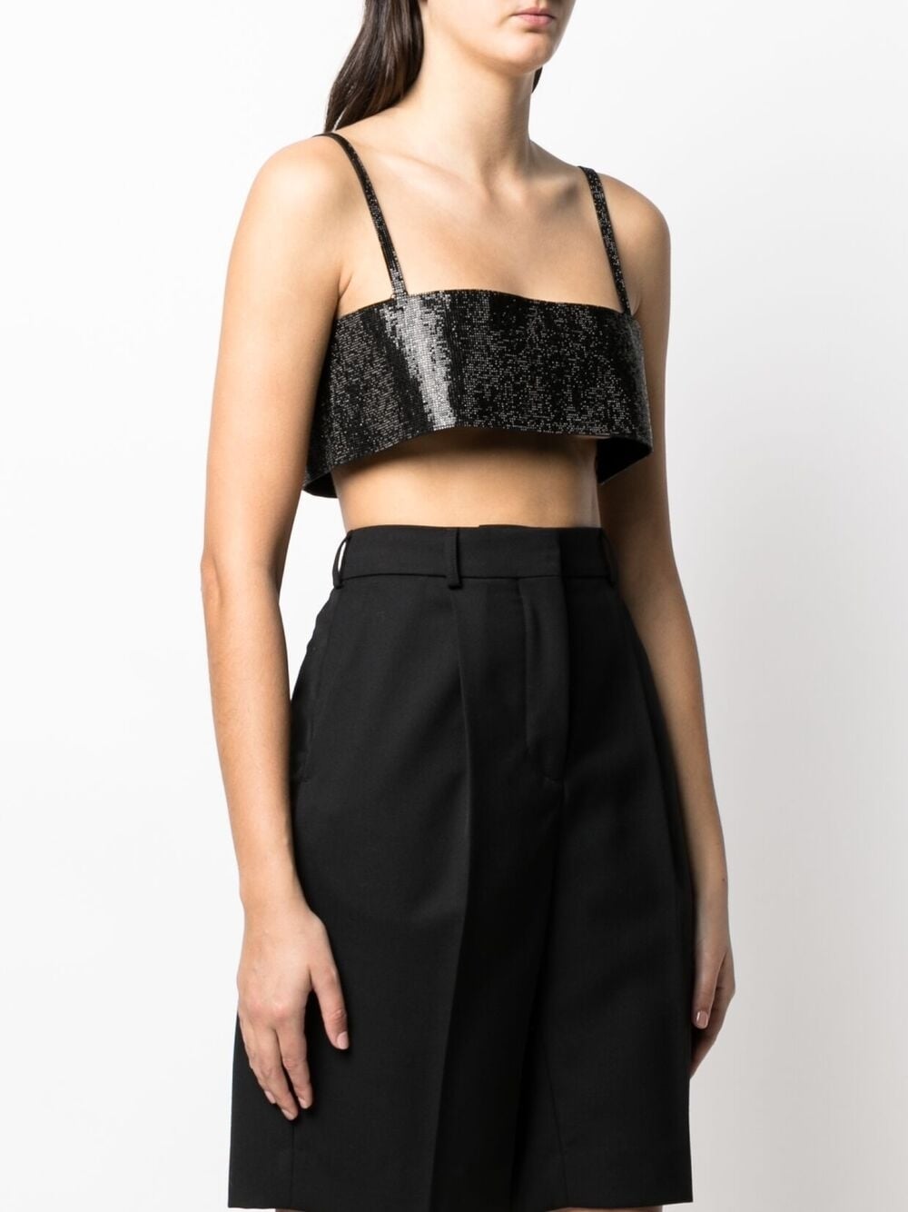 Crystal detail cropped top