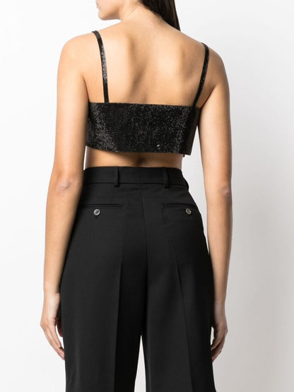 Crystal detail cropped top