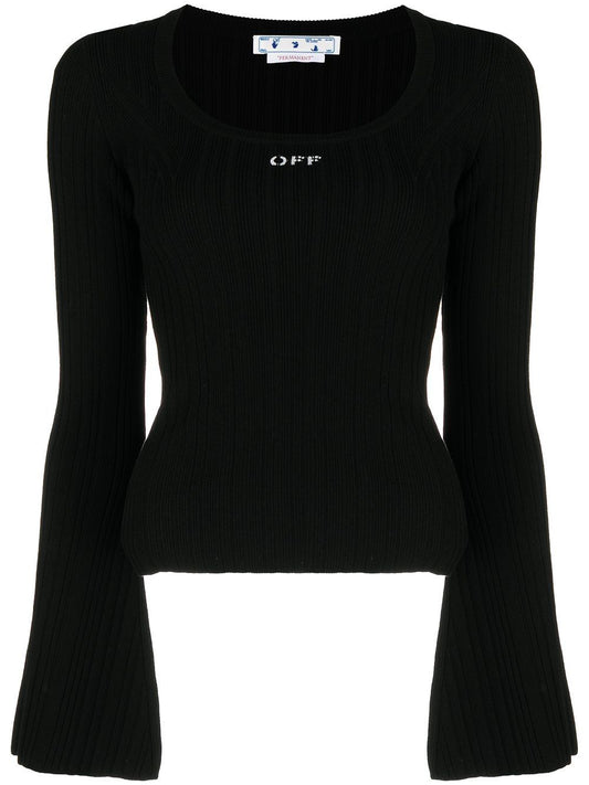 Ribbed logo top