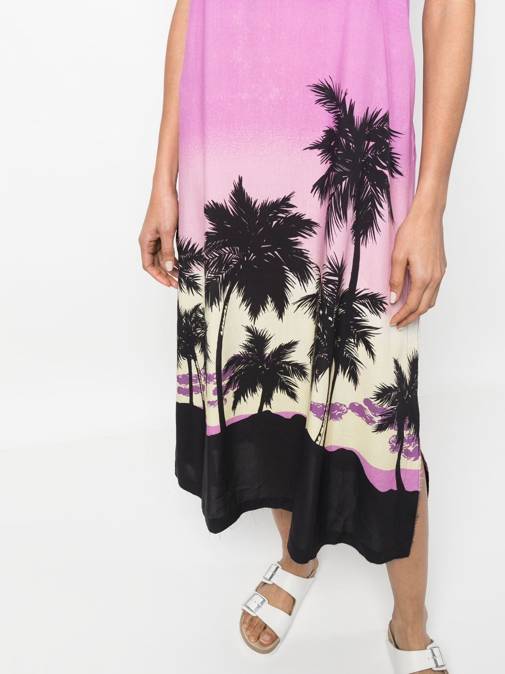 Sunset print midi dress