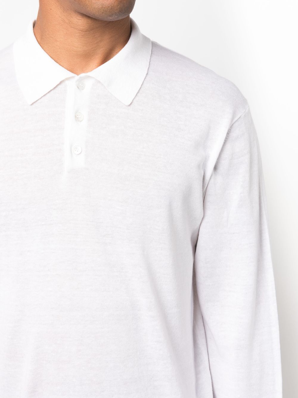 Long sleeve linen blend shirt