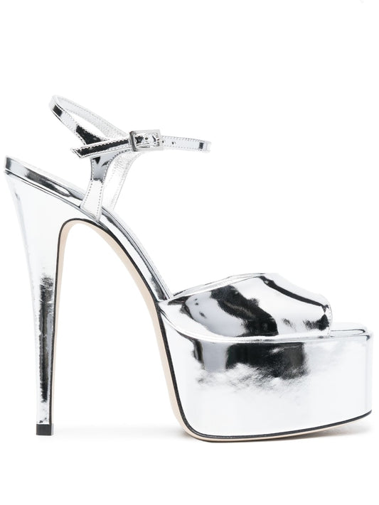 Pamela mirror leather platform sandals