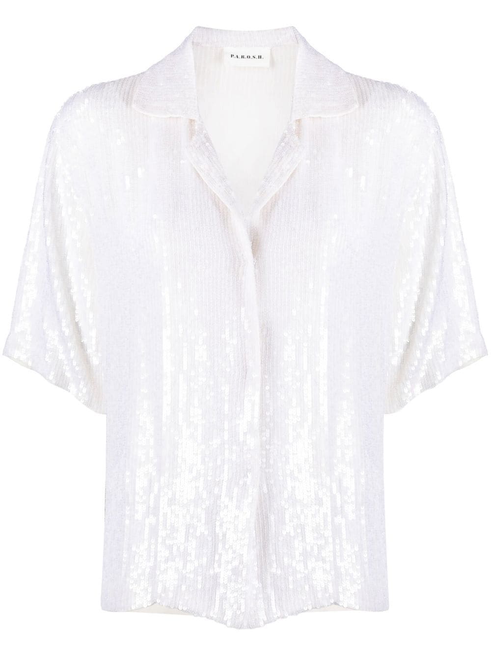 Sequinned short sleeve shirt