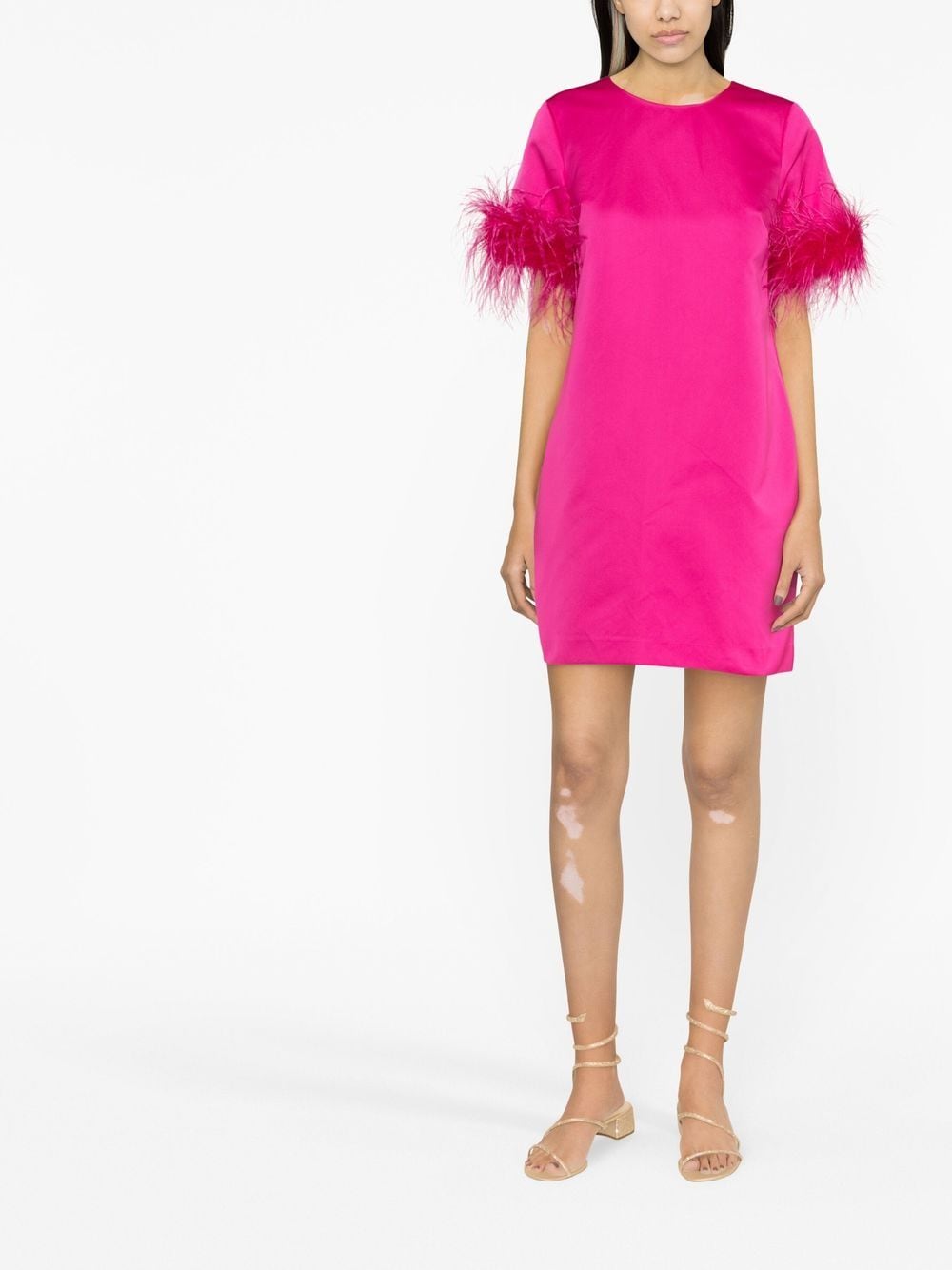 Feathered mini dress