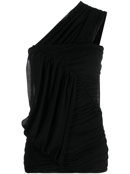 One-shoulder draped top