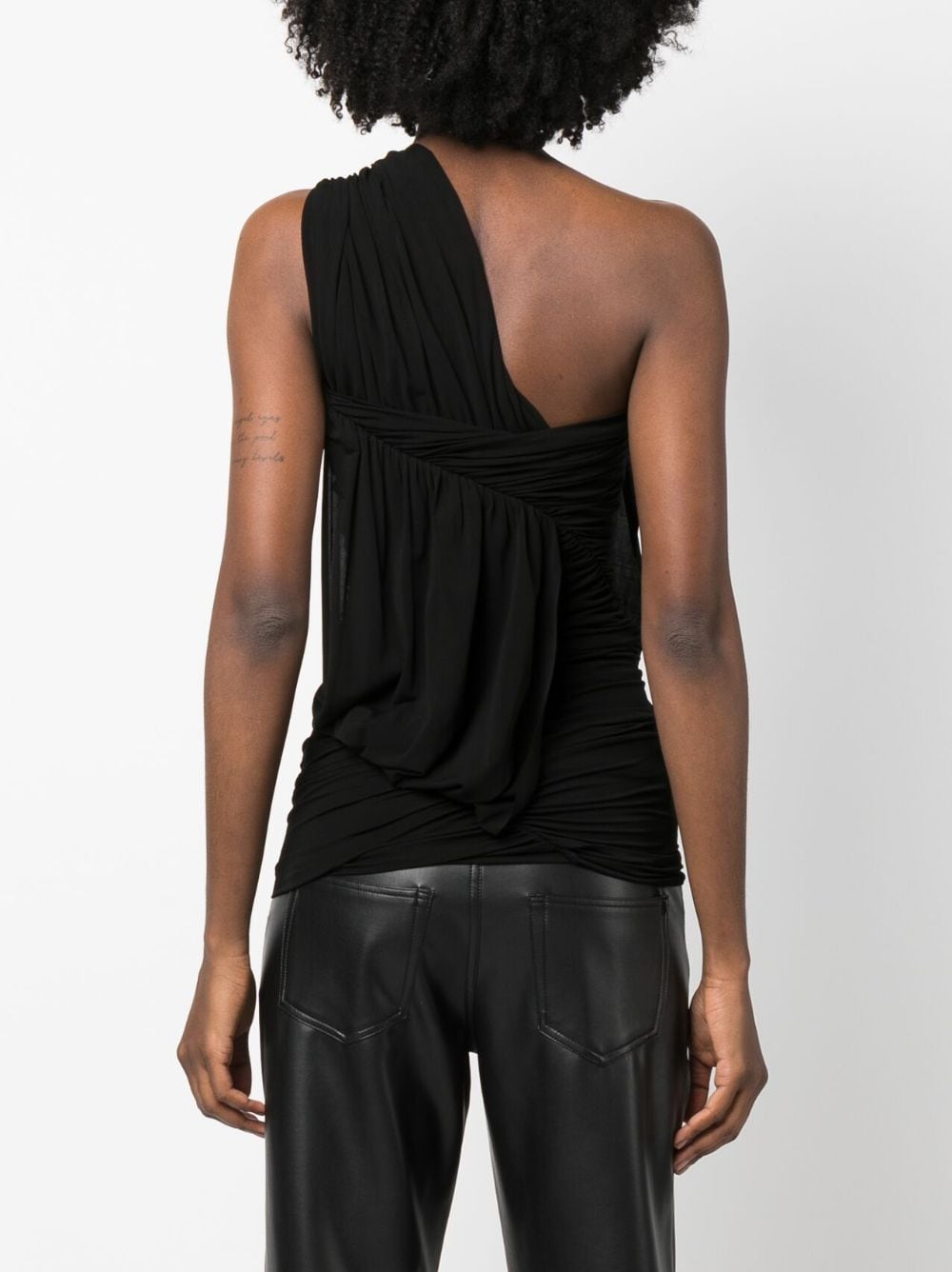 One-shoulder draped top