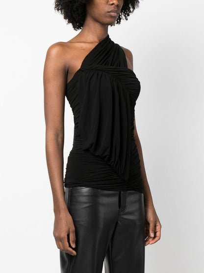 One-shoulder draped top