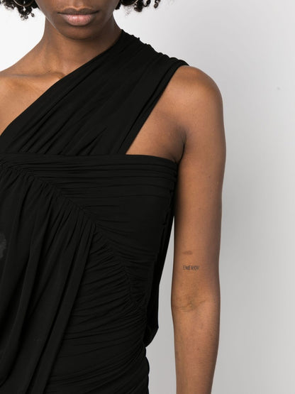 One-shoulder draped top