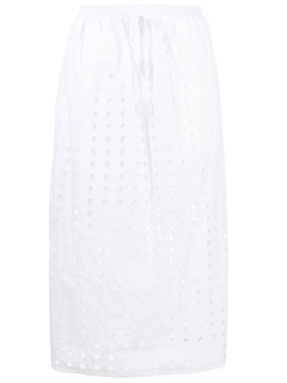 Perforated long skirt