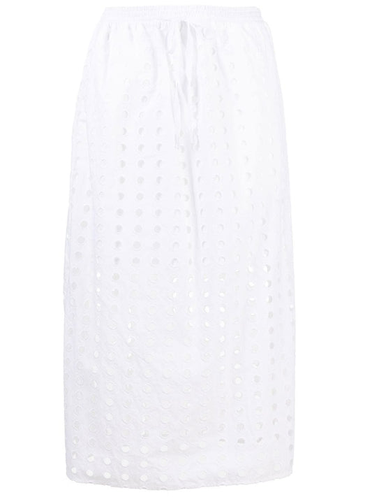 Perforated long skirt