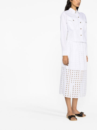 Perforated long skirt