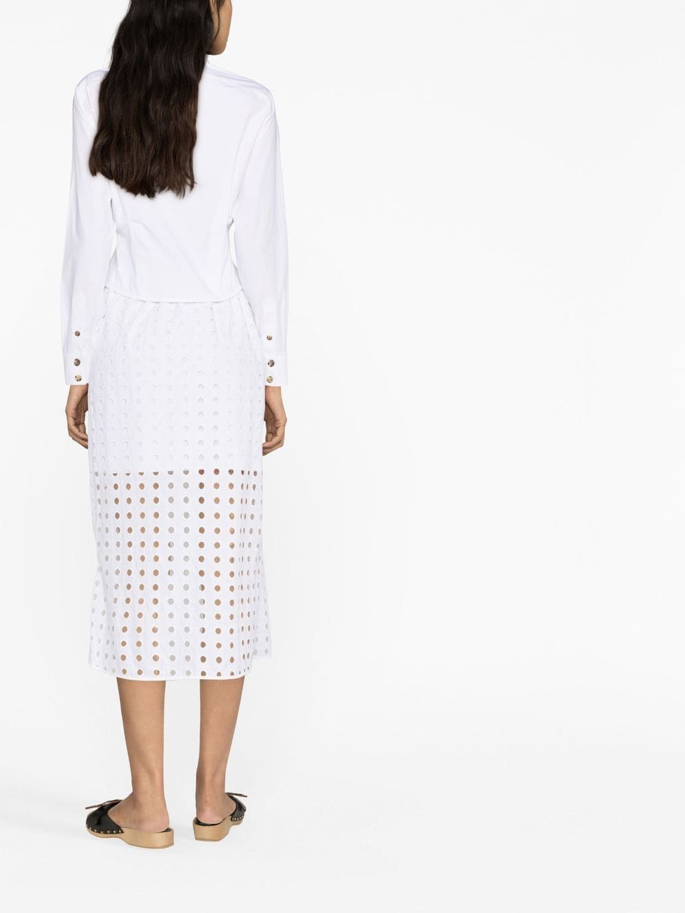 Perforated long skirt