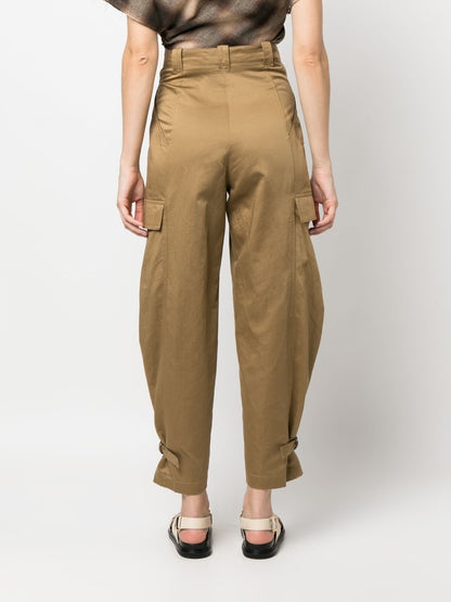 Cotton and linen blend cargo trousers