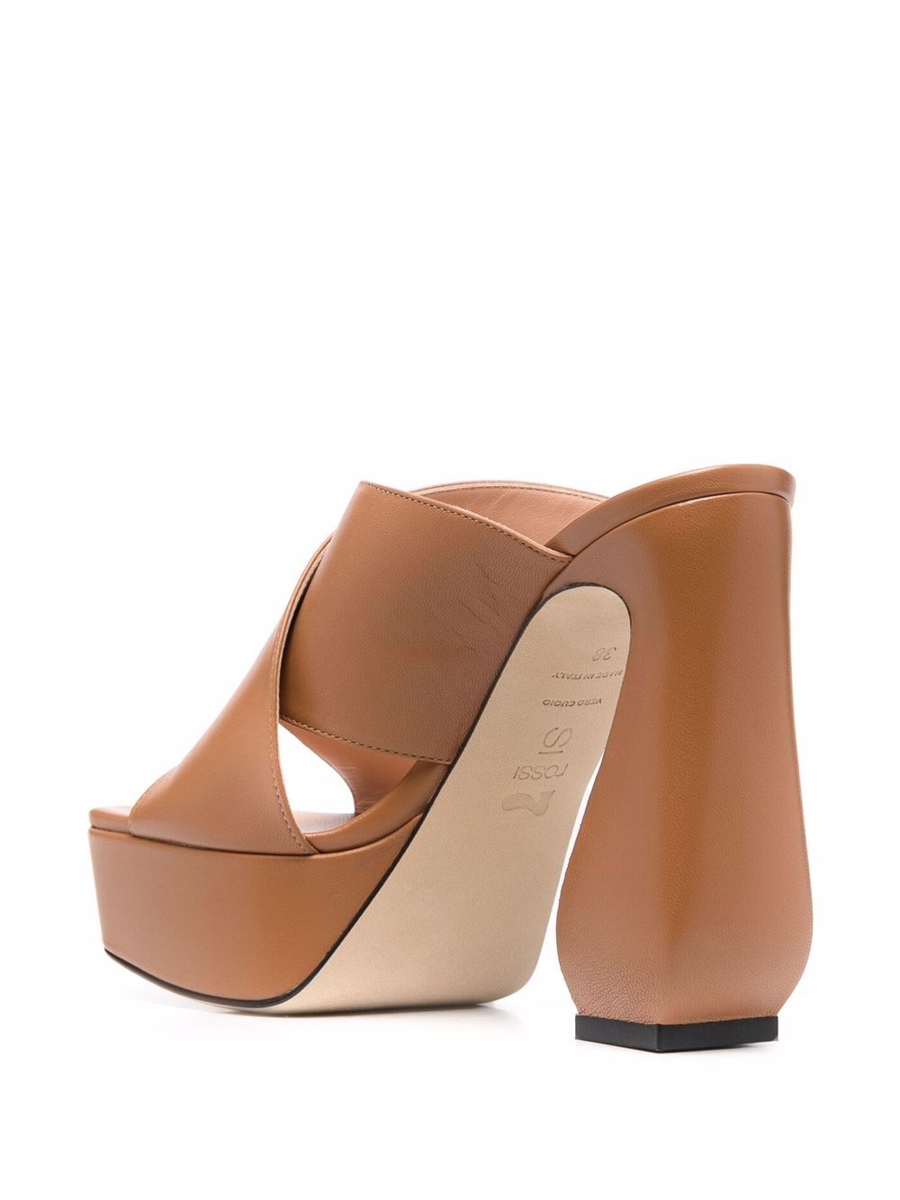 Leather heel mules