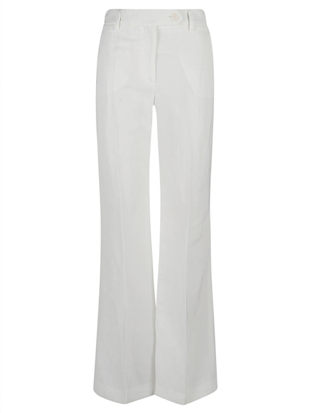 Linen flared trousers