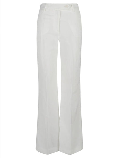 Linen flared trousers