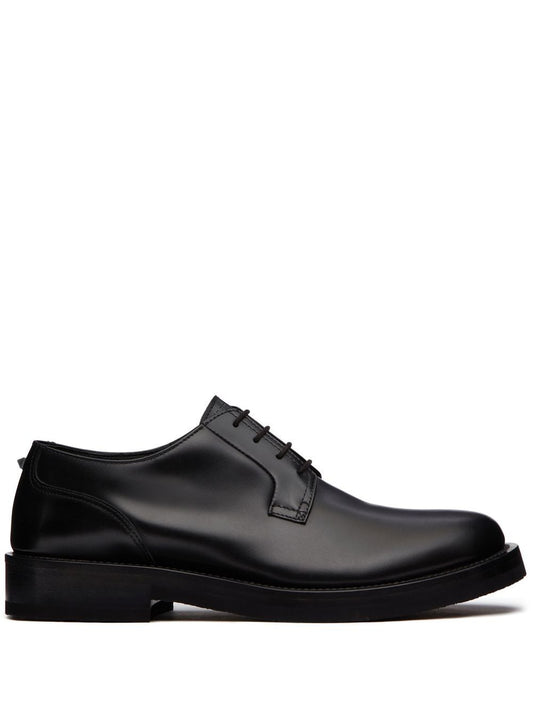 Rockstud skin leather brogues