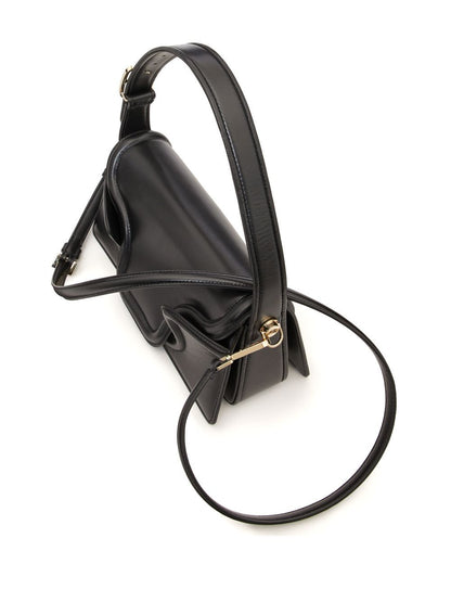 Sculpture leather shoulder bag