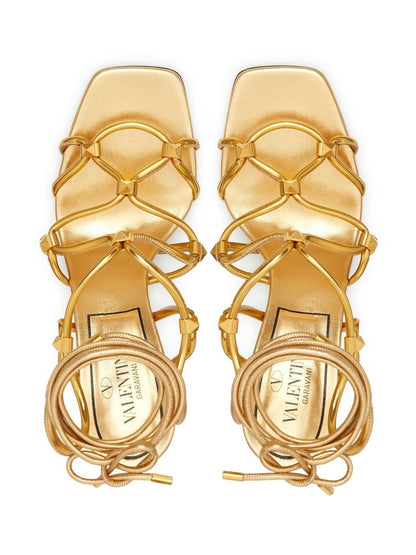 Rockstud net heel sandals