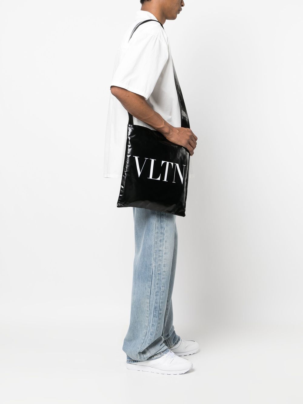 Vltn sotf leather tote bag