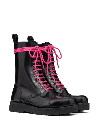 Untitled leather combat boots