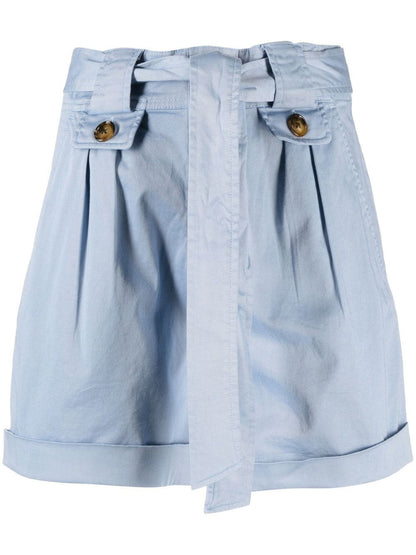 Stretch cotton twill shorts