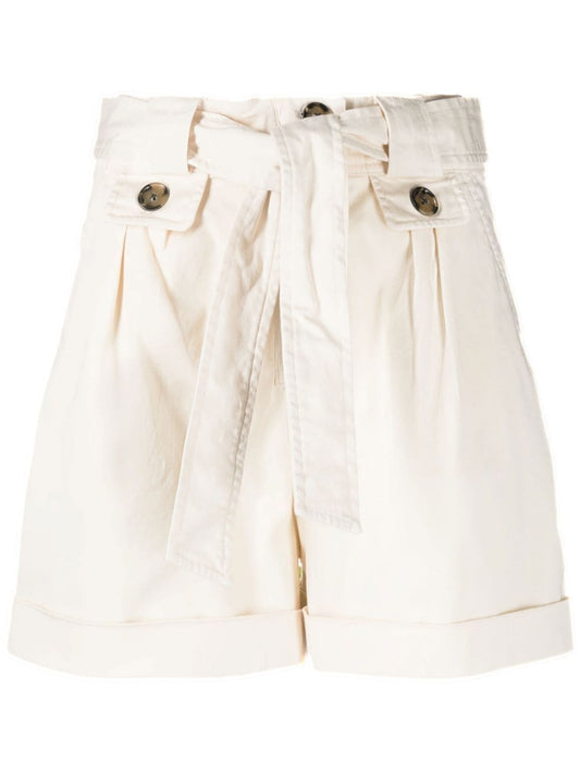 Stretch cotton twill shorts