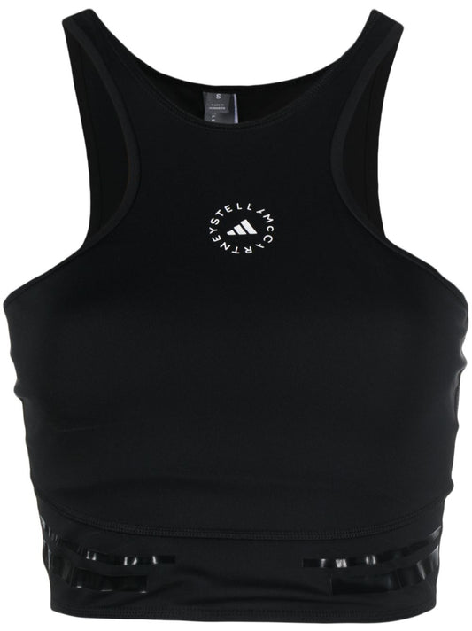 Logo sports cropped top