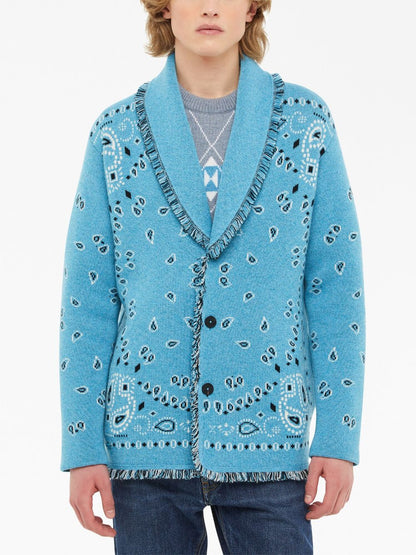 Bandana jacquard icon cardigan