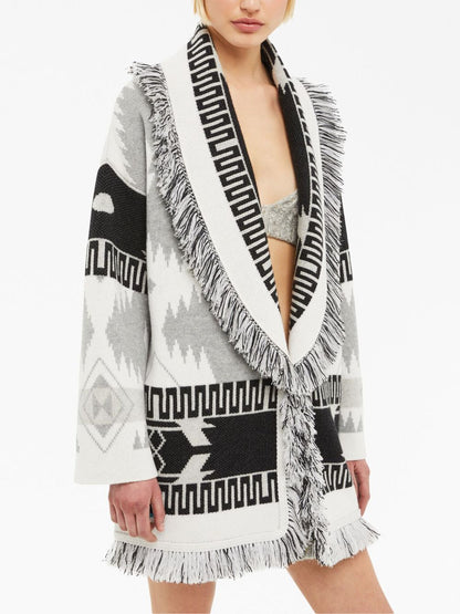 Icon jacquard cardigan