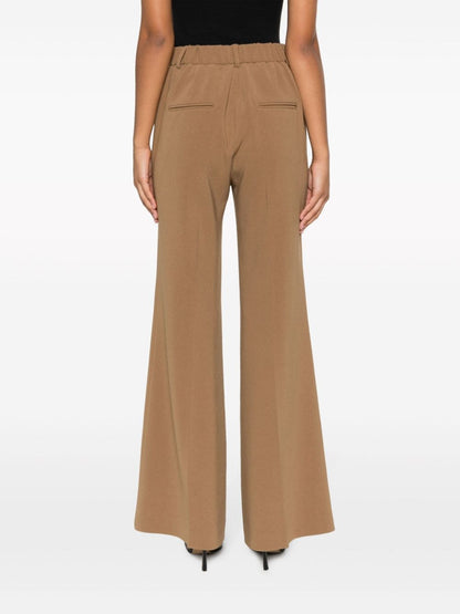 Wide leg cady trousers