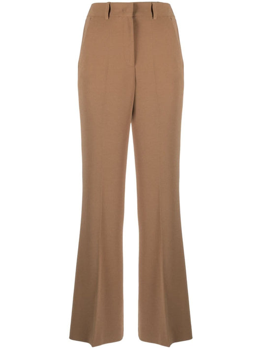 Wide leg cady trousers