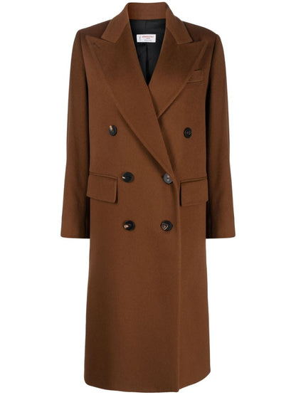 Double-breasted wool coat