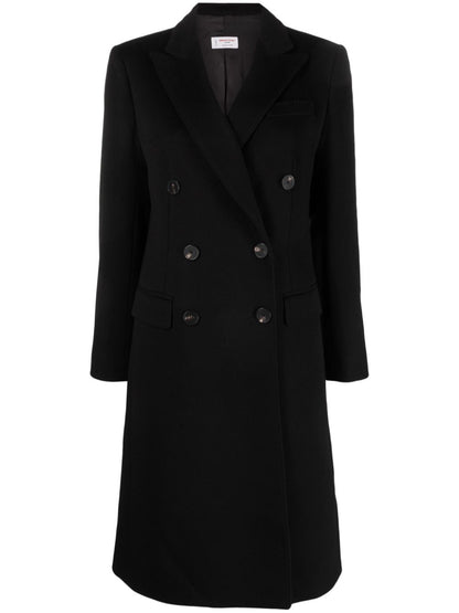 Double-breasted wool coat