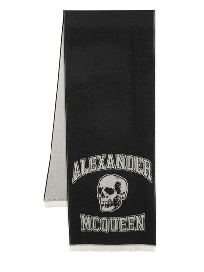 Logo wool scarf