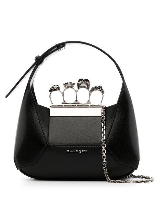 The jewelled hobo mini leather shoulder bag