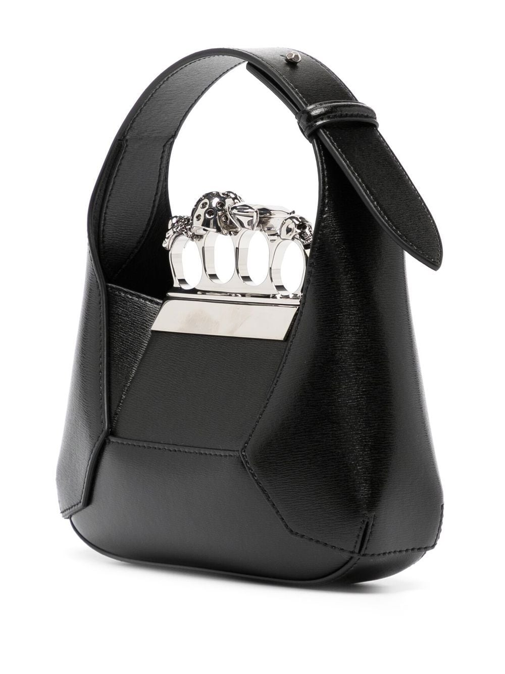 The jewelled hobo mini leather shoulder bag