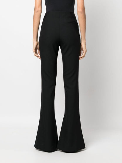 Flared wool trousers