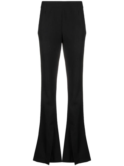 Flared wool trousers