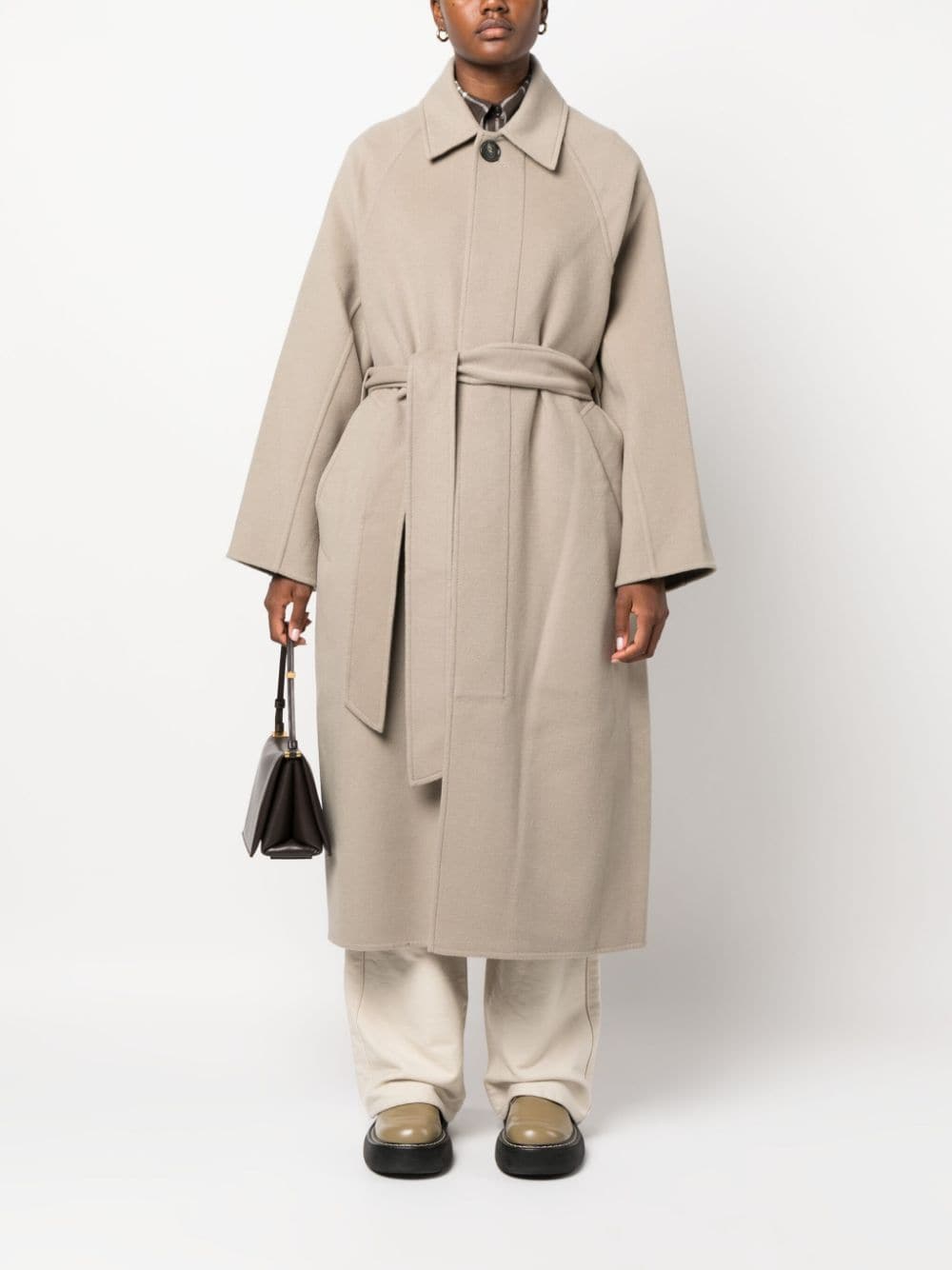 Cashmere and wool blend coat