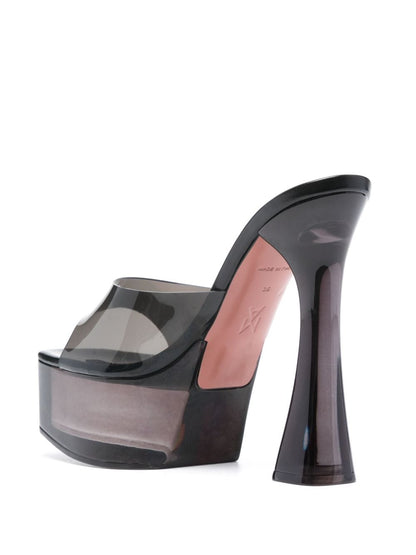 Dalida glass sling pvc heel mules