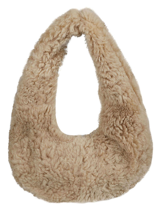 Faux fur shoulder bag