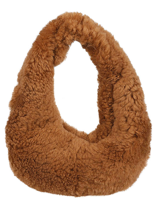 Faux fur shoulder bag