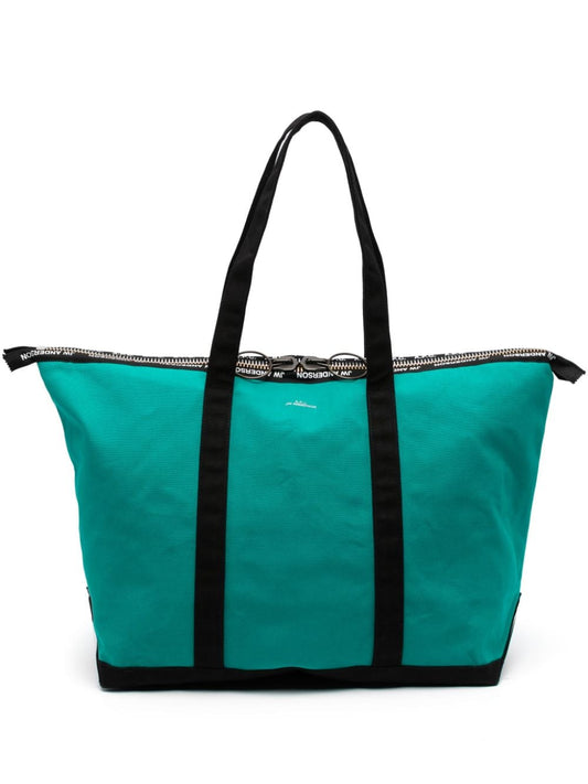 Cotton zipped tote bag