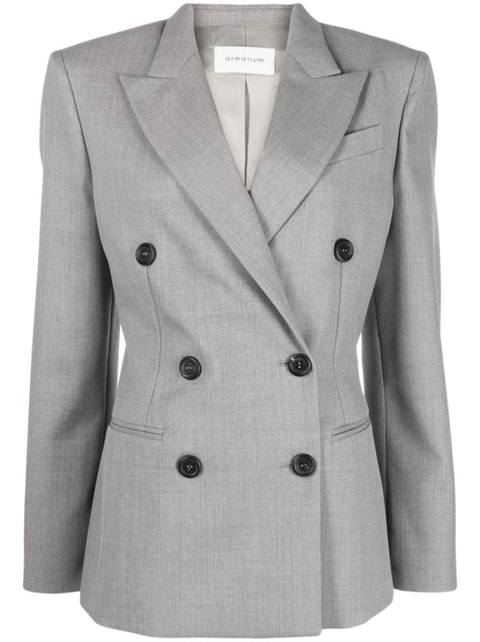 Double-breasted wool jacket