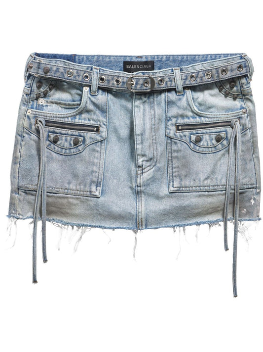 Cagole denim mini skirt