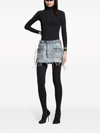 Cagole denim mini skirt